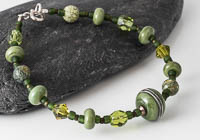 Olive Green Lampwork Bracelet