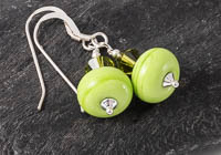 "Spring Green" Lampwork Earrings