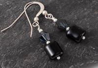 Black Glass Earrings alternative view 1