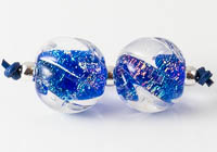 Dichroic Swirly Lampwork Beads