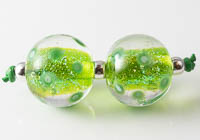 Dichroic Lampwork Dotty Beads