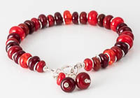 Red Lampwork Bracelet alternative view 1