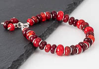 Red Lampwork Bracelet