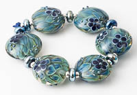 Waterlily Lampwork Dahlia Bead Set alternative view 2