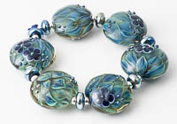 Waterlily Lampwork Dahlia Bead Set alternative view 1