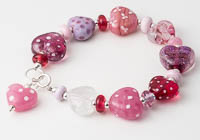 Heart Lampwork Bracelet alternative view 1