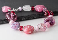 Heart Lampwork Bracelet