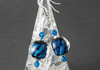 Blue Twisty Lampwork Earrings alternative view 2