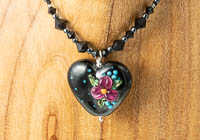 Black Lampwork Necklace "Ursula" alternative view 2