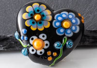 Lampwork Flowery Heart Bead alternative view 2